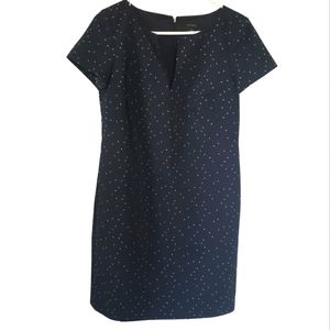 Ann Taylor Navy Mini Dress with White Dots